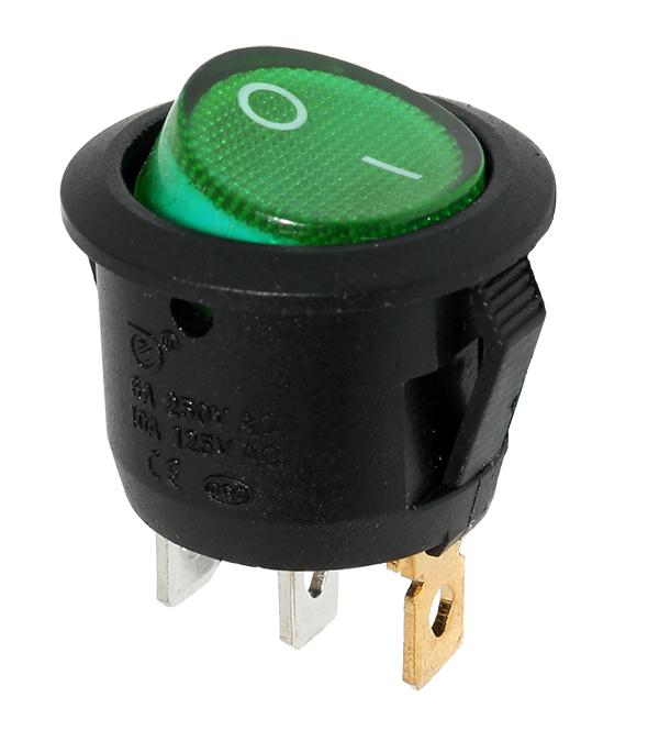 Interruptor Basculante V Redondo Con Luz Verde Opencircuit