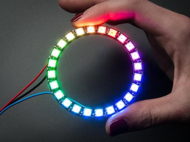 NeoPixel Ring 24 X 5050 LED RGB Con Driver Integrati Opencircuit