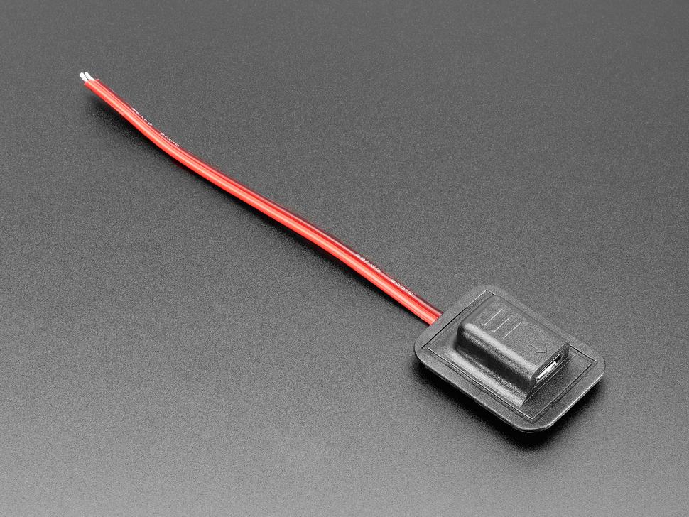 Adafruit Naai-bare USB Micro B Power Jack Connector