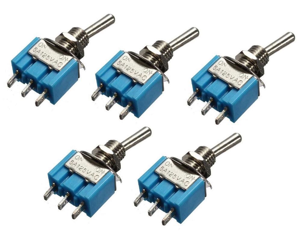 Tumble switch - On / On - 5 pieces