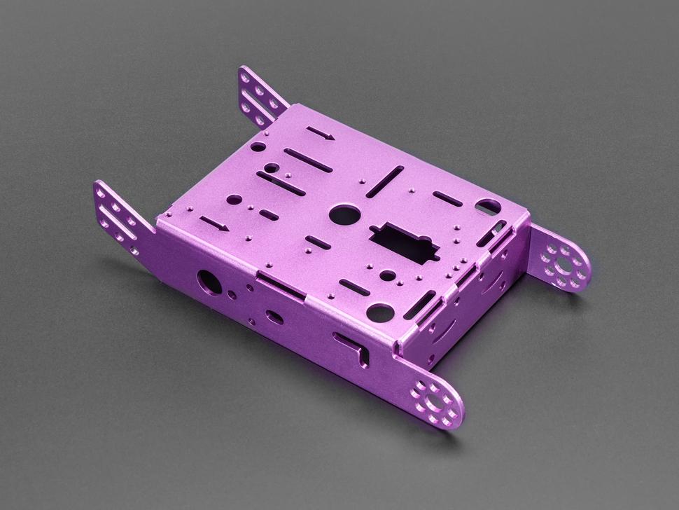 Adafruit Paars aluminium chassis voor TT Motors - 2WD