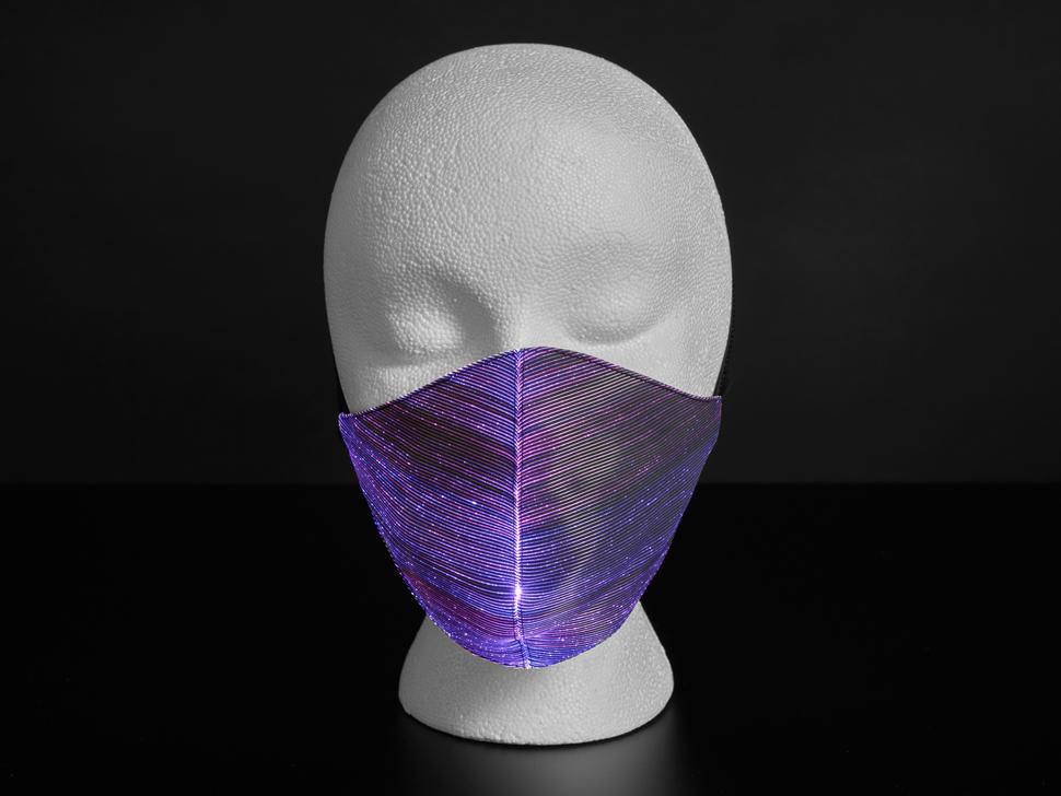 Adafruit Gezichtsmasker met RGB LED-vezeloptische stof