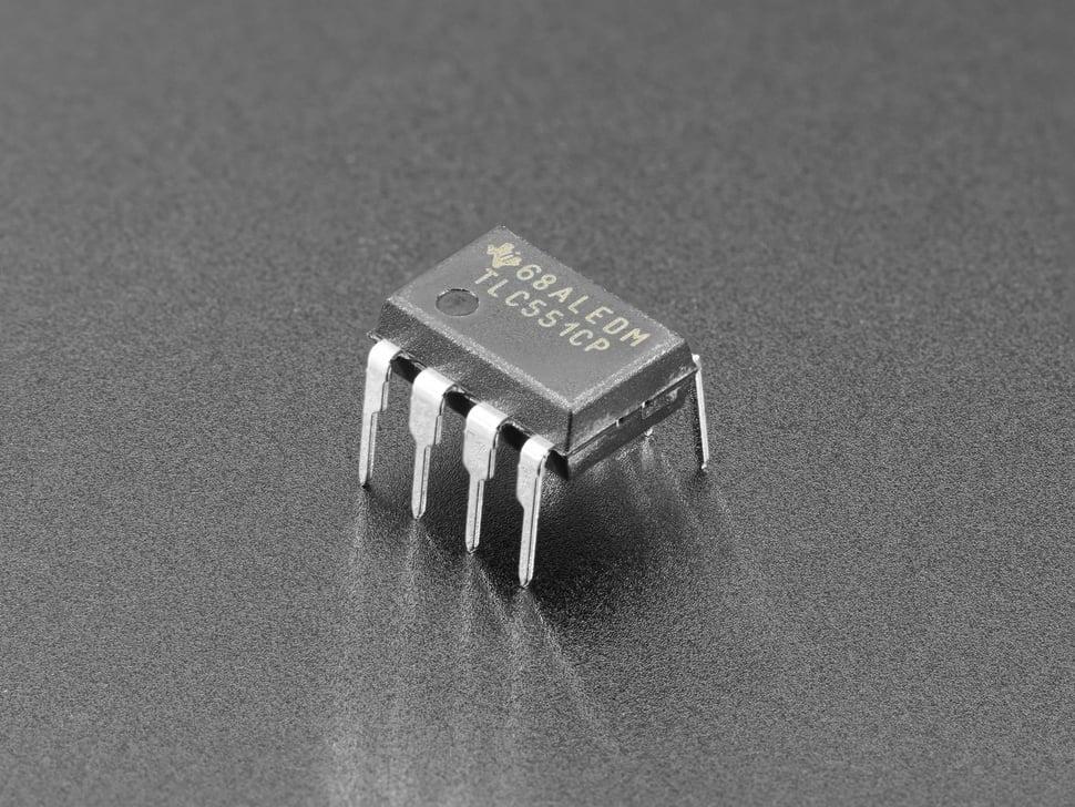 Adafruit TLC551 IC-timer - CMOS 555 met 1V tot 15V voeding, tot 1,8MHz