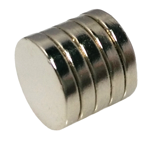 Neodymium magneten 10x2mm - 5 stuks