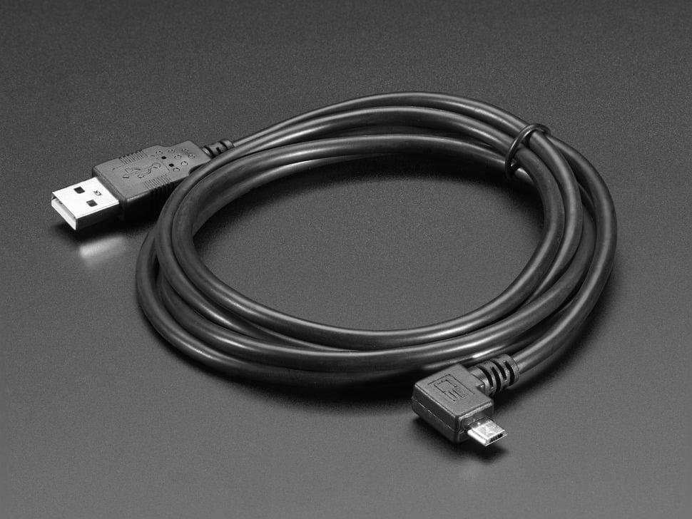 Adafruit USB kabel met haakse aansluiting - A/MicroB