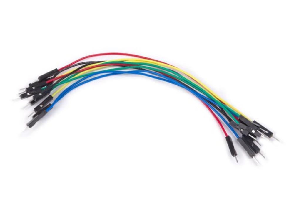 Velleman Set of 10 Male-to-Male Jumper Wires - 5.9 Inches