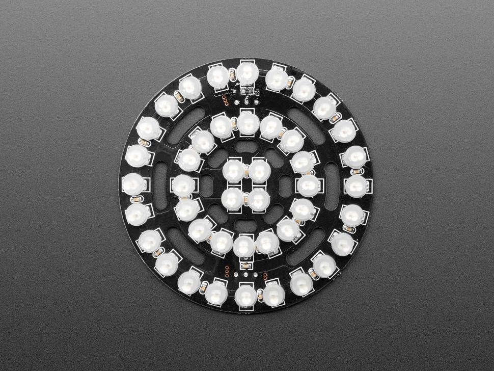 Adafruit NeoPixel Triple-Ring- board met 44 Thru-Hole LED's