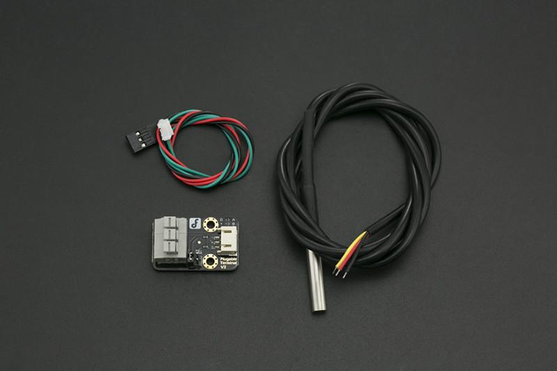 Sensore di temperatura DS18B20 con adattatore terminale plugabile modulo sensore di temperatura sonda impermeabile per Arduino  502
