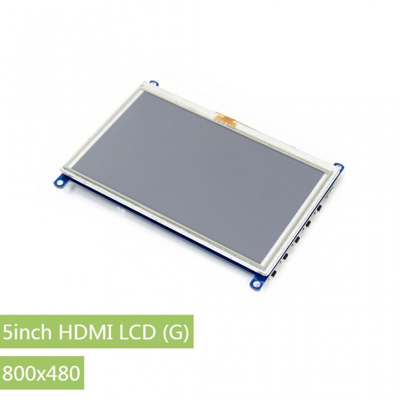 Waveshare 5inch HDMI LCD (G), 800x480 - resistieve aanraking