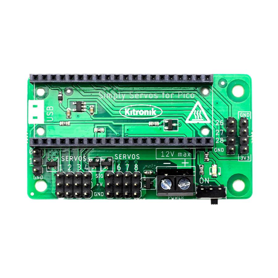 Kitronik Simply Servos Bord Voor Raspberry Pi Pico Opencircuit 7879