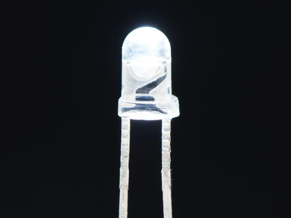 Adafruit Helderwitte 3 mm LED (25 stuks)