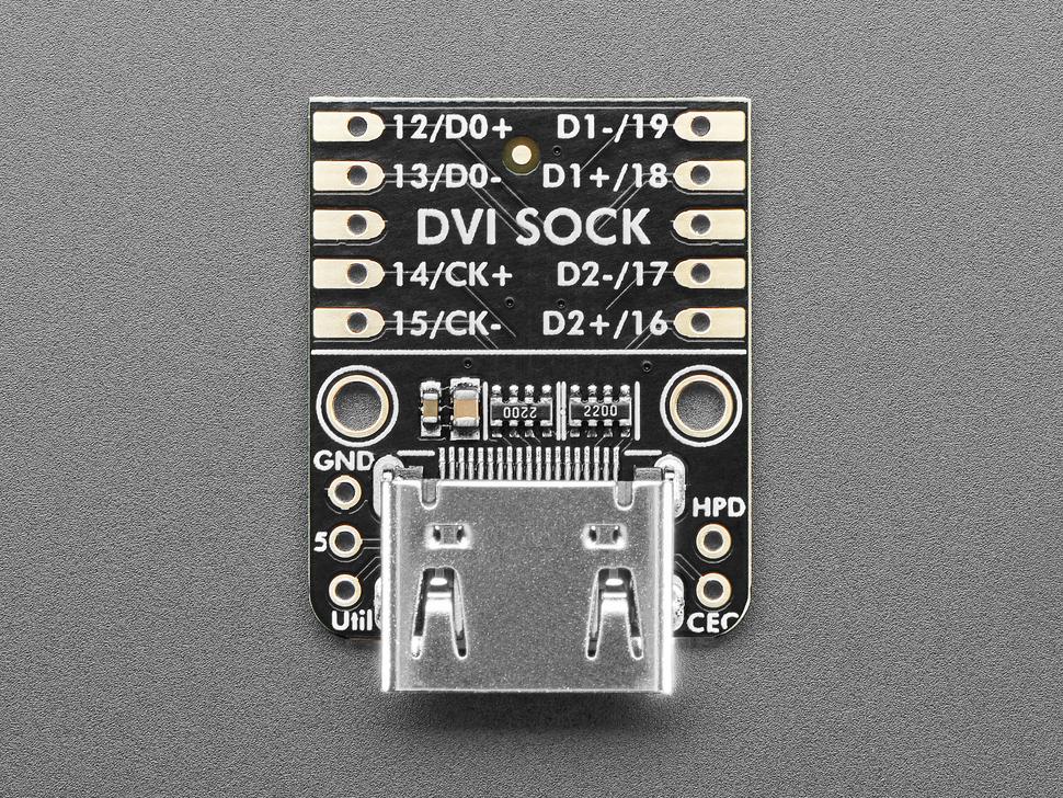 Adafruit DVI Sock voor Pico - Werkt met HDMI-schermen