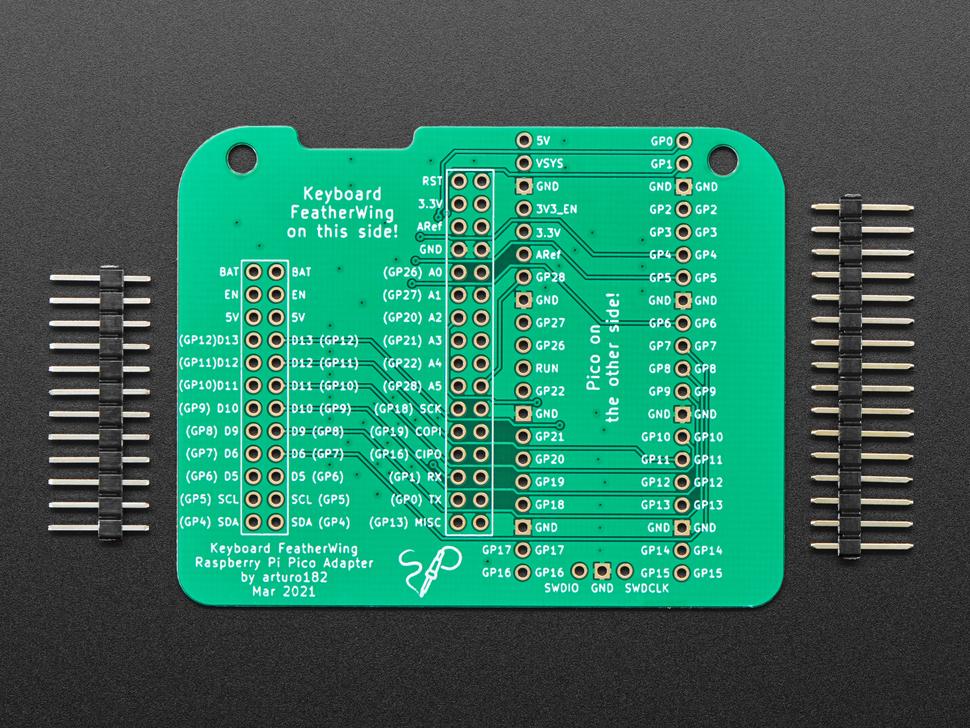 Adafruit Raspberry Pi Pico Adapter PCB voor toetsenbord FeatherWing