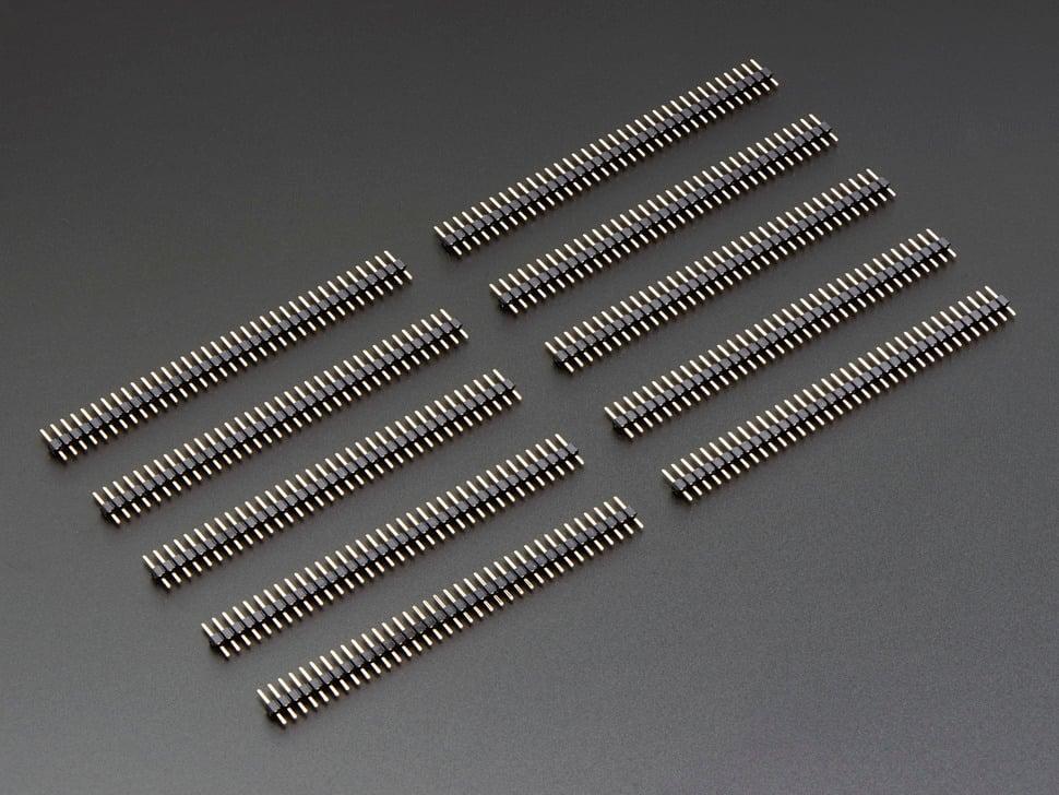Adafruit male header 36-pins 0,1" kort afbreekbaar type - verpakking van 10