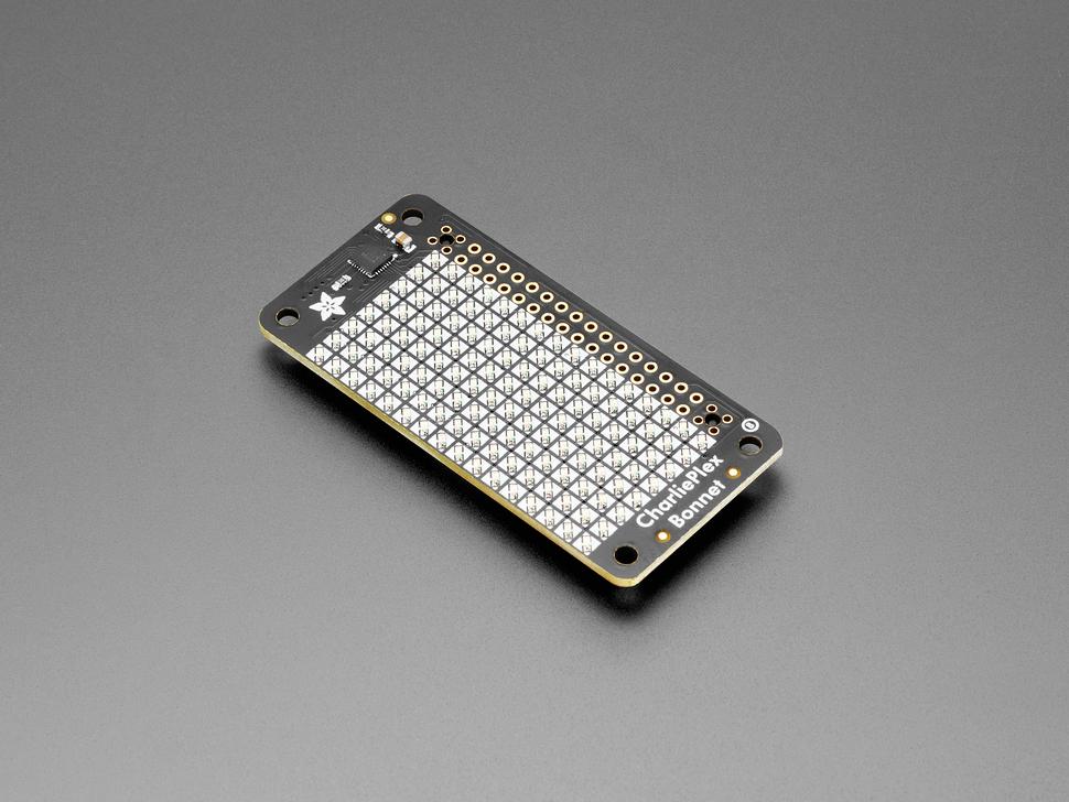 Adafruit CharliePlex LED Matrix Bonnet - 8x16 rode LED's