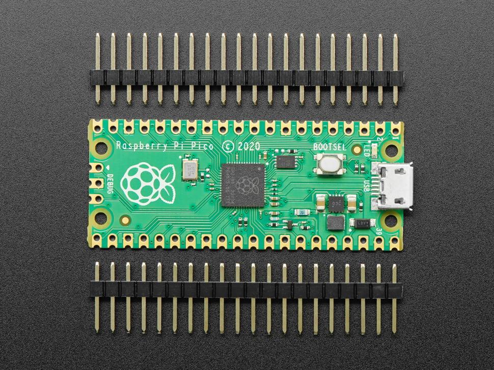 Adafruit Raspberry Pi Pico RP2040 met losse, ongesoldeerde headers
