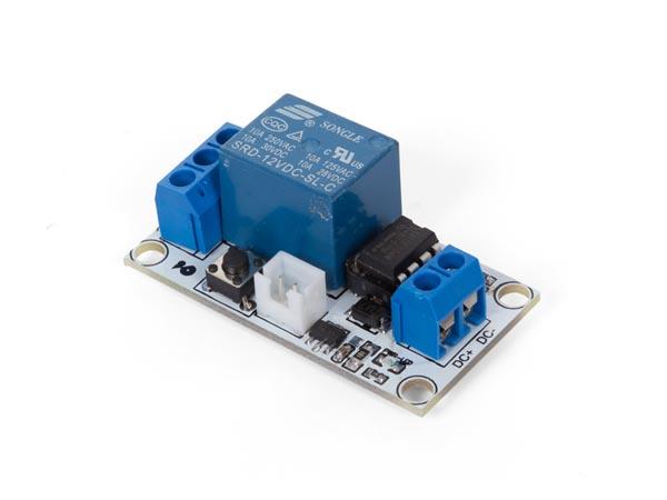 Bistable relay module with push button - 1 channel - 12V
