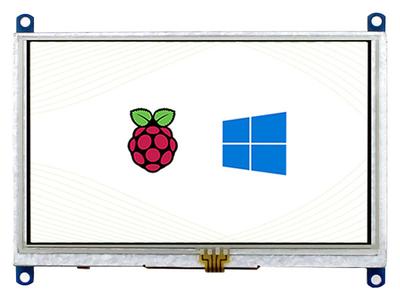 Waveshare Tela LCD de Toque Resistivo de 5 polegadas (B), 800×480, HDMI ...