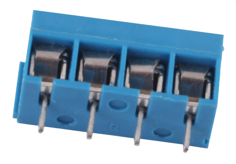Print terminal block 4 pole 5mm blue - 10 pieces