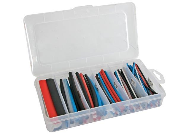 Set of thermal shrink tubing - multicolored 10cm - 170 pcs. - in storage box