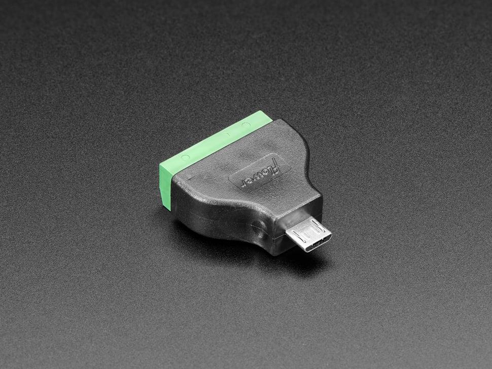 Adafruit USB Micro B Male Plug to 5-pin Terminal Block - Opencircuit