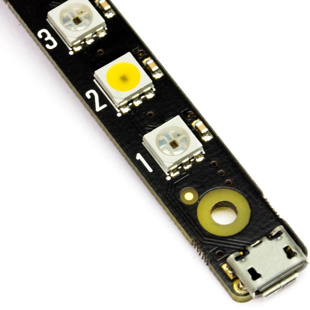 Mote Stick - 8x RGB & 8x Fel wit APA102 LED strip