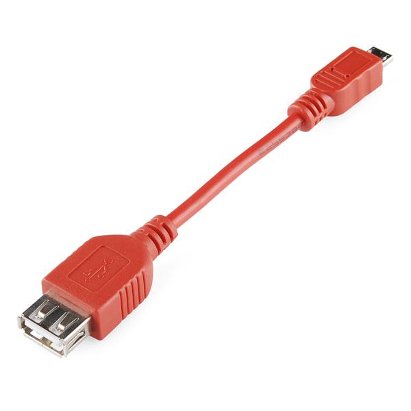 USB OTG-kabel - female A naar Micro A - 4"