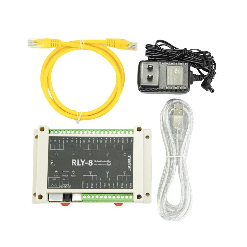 Module Relais 8 Canaux Ethernet TCP/IP - Contrôle Web, 250V/10A Par Canal - Pour Domotique, Automatisme