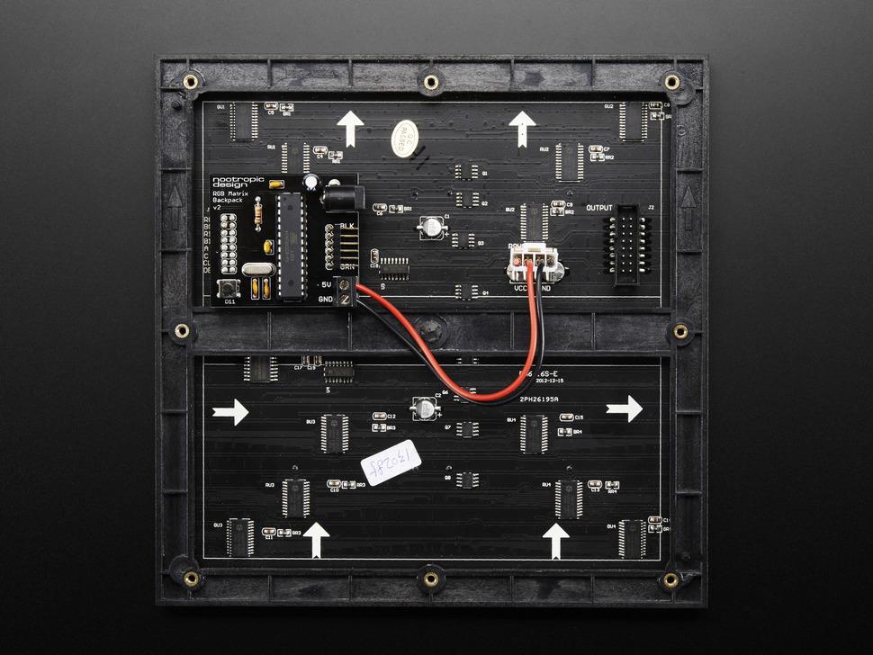 Adafruit Nootropic RGB Matrix Rugzak Kit voor 32x32 & 16x32 Paneel