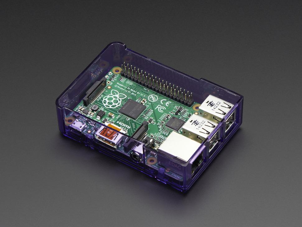 Adafruit Pi Model B+ / Pi 2 / Pi 3 case basis - paars
