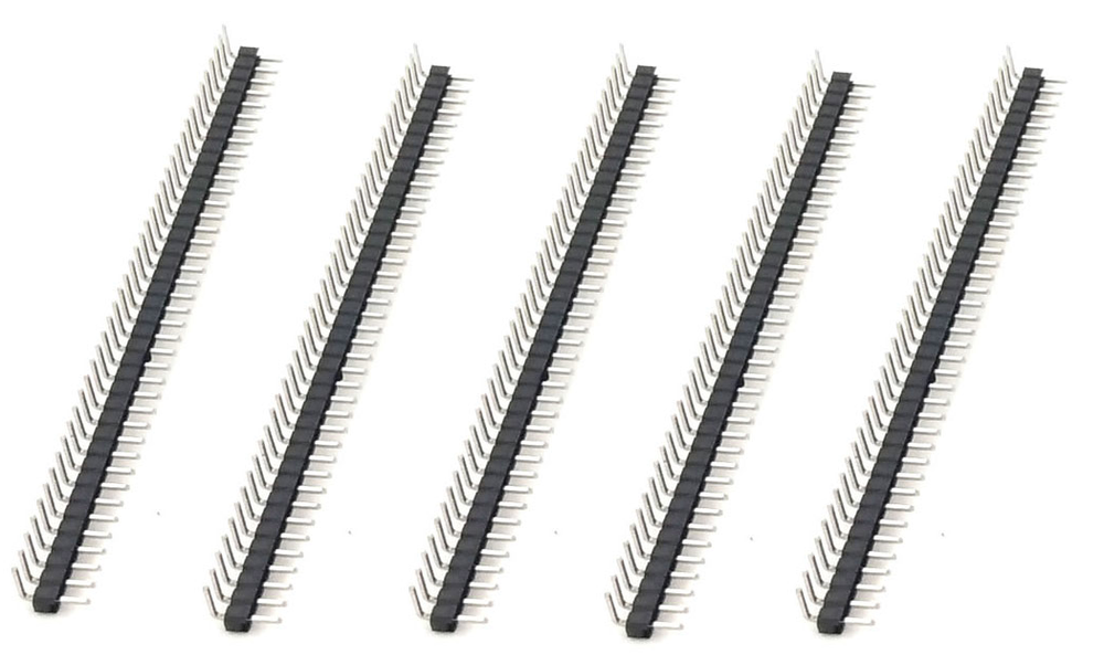 Male headers 1x40 angled 2.54mm - version A - 5 pcs