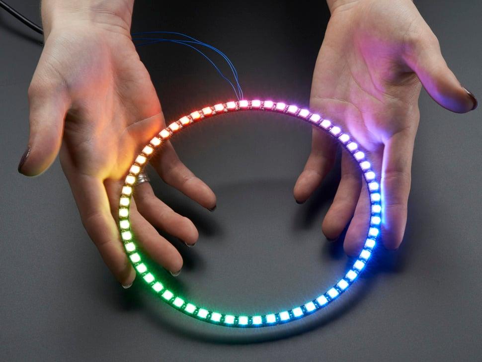 Adafruit NeoPixel 1/4 60 Ring - 5050 RGB LED met geïntegreerde drivers