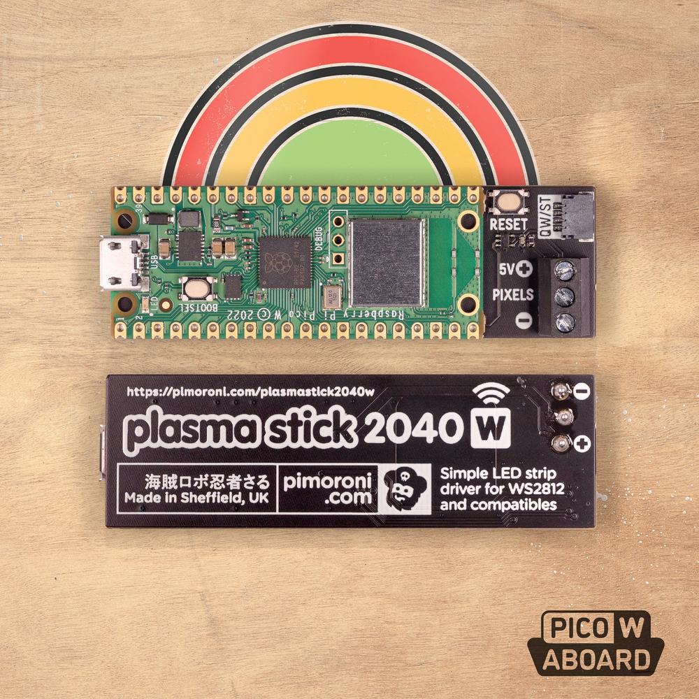 Pimoroni Plasma Stick 2040 W (Pico W Aan Boord)