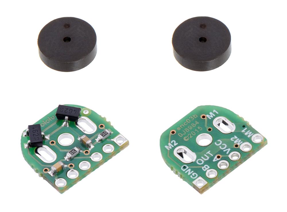 Magnetic Encoder Pair Kit for Micro Metal Gearmotors, 12 CPR, 2.7-18V (HPCB compatible)