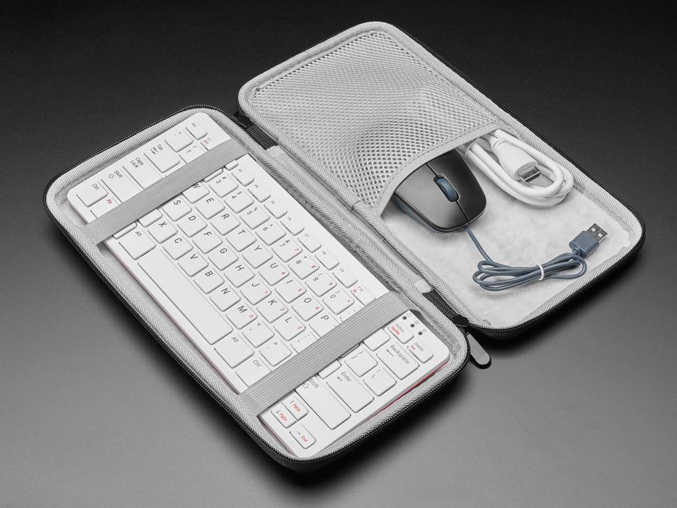 Adafruit Zwarte case met handvat voor Raspberry Pi 400 & 500