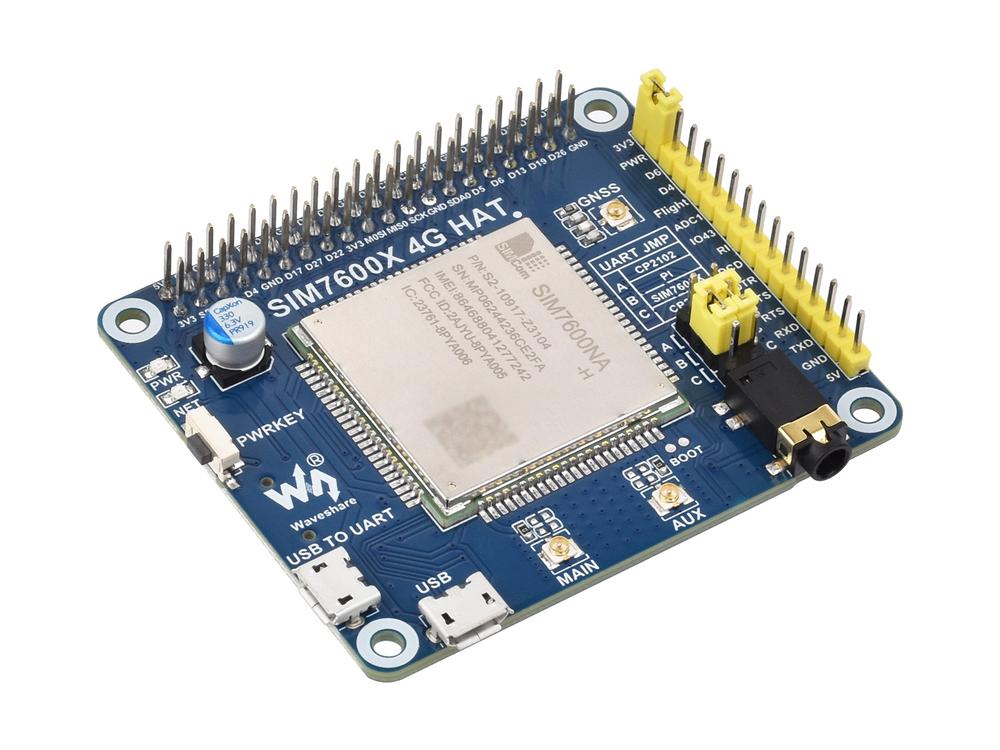 Waveshare SIM7600NA-H 4G HAT For Raspberry Pi, LTE Cat-4 4G Support ...
