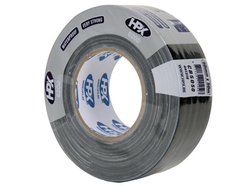 HPX Cinta adhesiva profesional negra 50 mm x 50 m