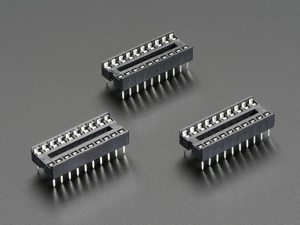 Adafruit IC- socket - voor 20-pins 0,3" chips - verpakking van 3