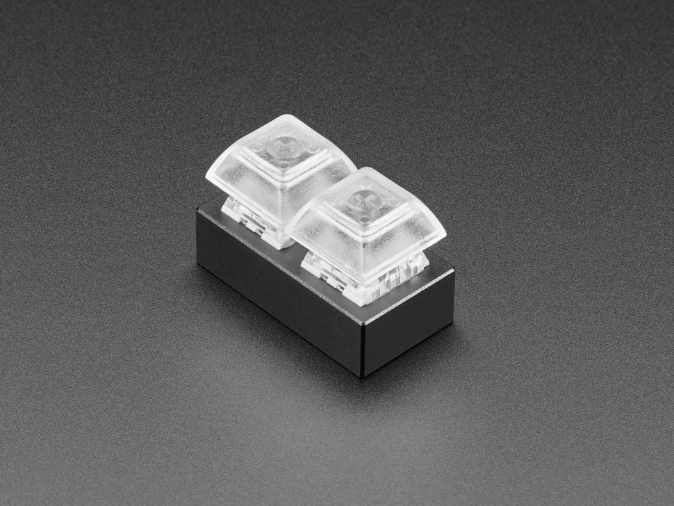 Adafruit Behuizing van zwart aluminium toetsenbord met twee toetsen