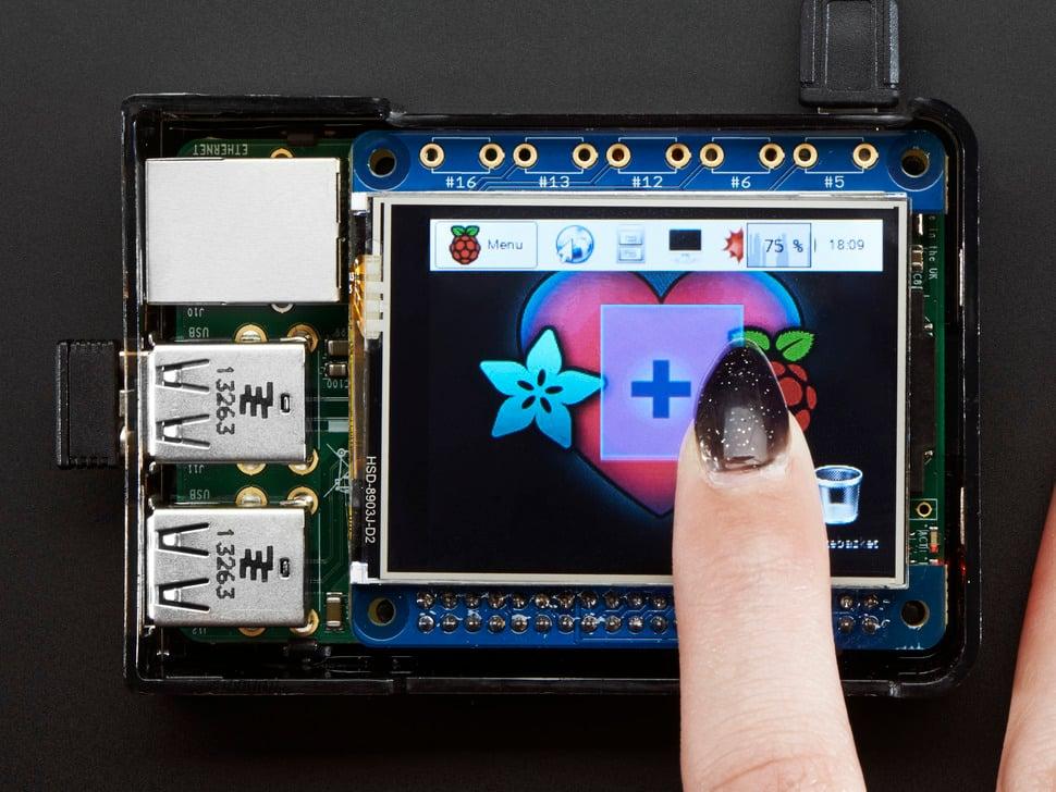 Adafruit PiTFT 2.4" mini hat kit - 320x240 TFT-touchscreen