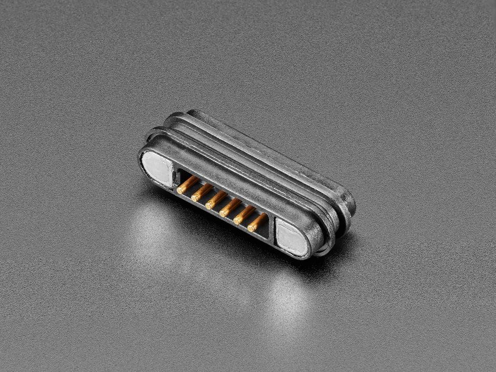 Adafruit DIY magnetische connector - Rechte 6 contactpennen - 2,2 mm spoed