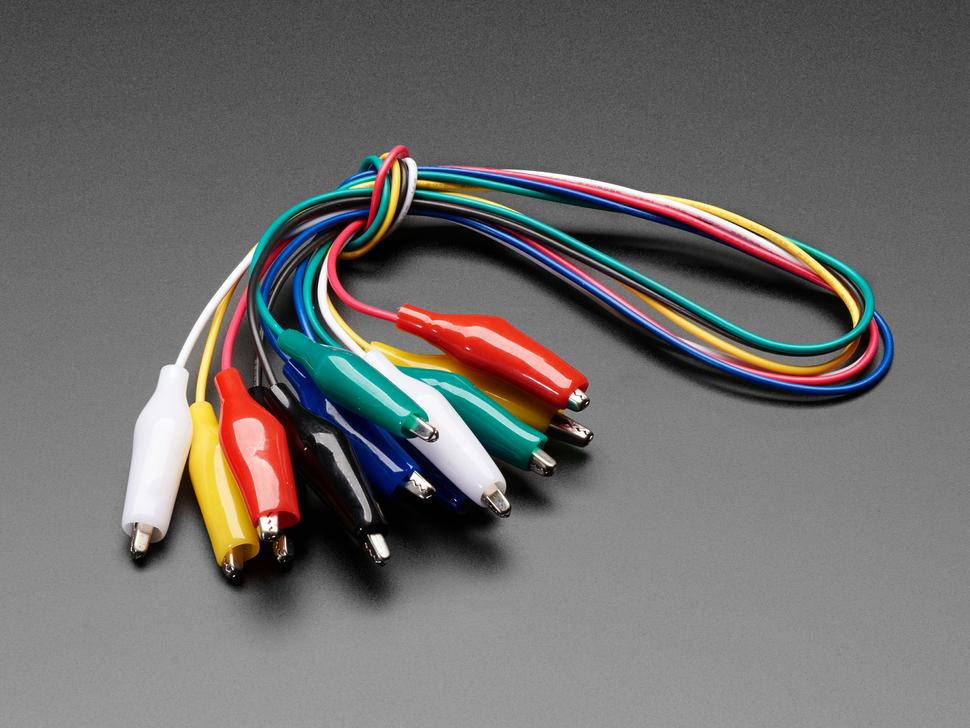 Adafruit Kleine testkabel met krokodillenklem (set van 6)