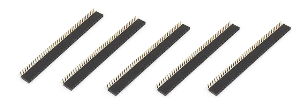 Female headers angled 40 pin 2.54mm - 5 pieces