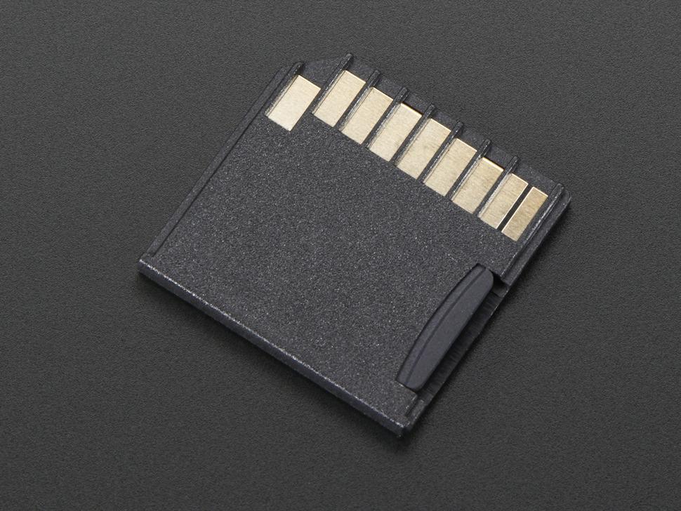 Adafruit Zwarte verkorte microSD-adapter voor Raspberry Pi en Macbooks