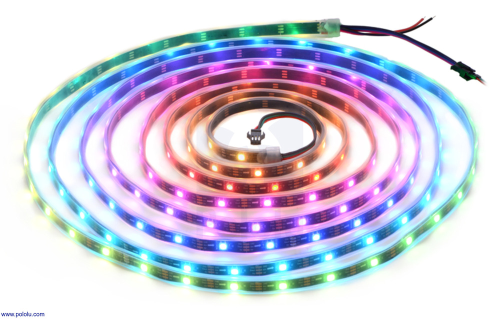 Pololu Striscia LED RGB indirizzabile da 150 LED, 5V, 5m (SK6812)