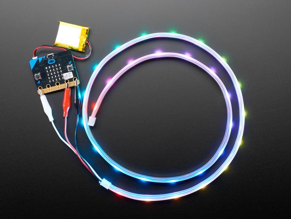 Adafruit NeoPixel LED-strip met krokodillenklemmen - 30 LED's/meter