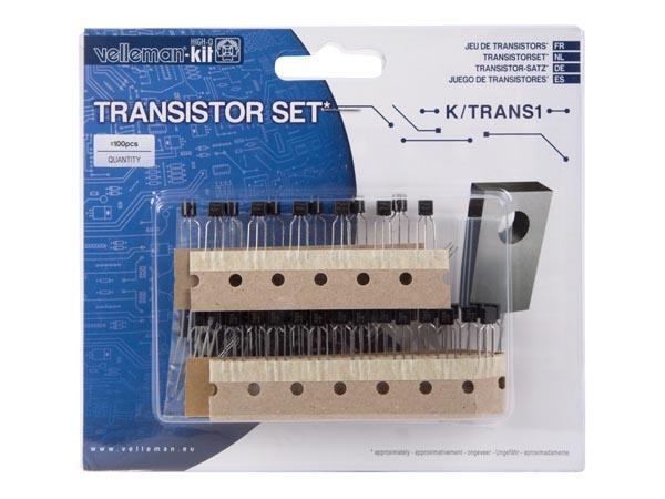 Transistor set - 100 delig - BC547B, BC557B, BC337, BC327, BC517, BC516, BD139, BD140