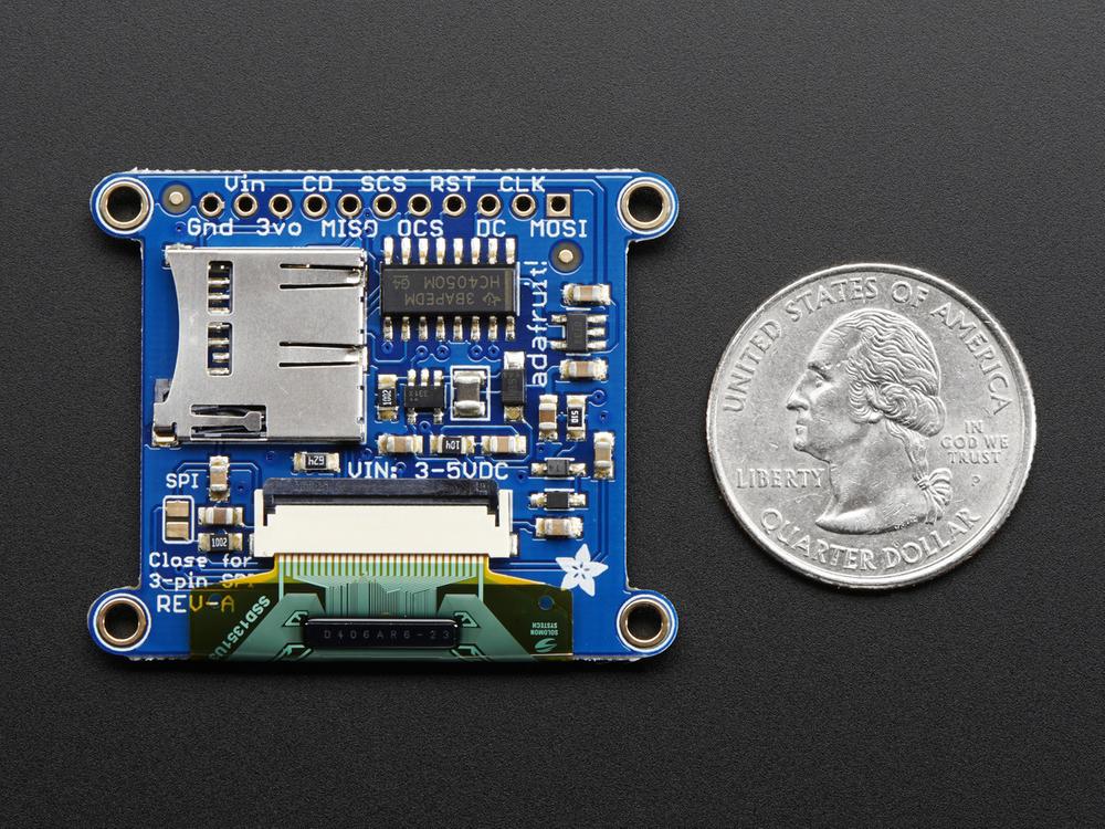 OLED Breakout Board 16-bit Colour 1.5" with MicroSD Holder  SSD1351 UA