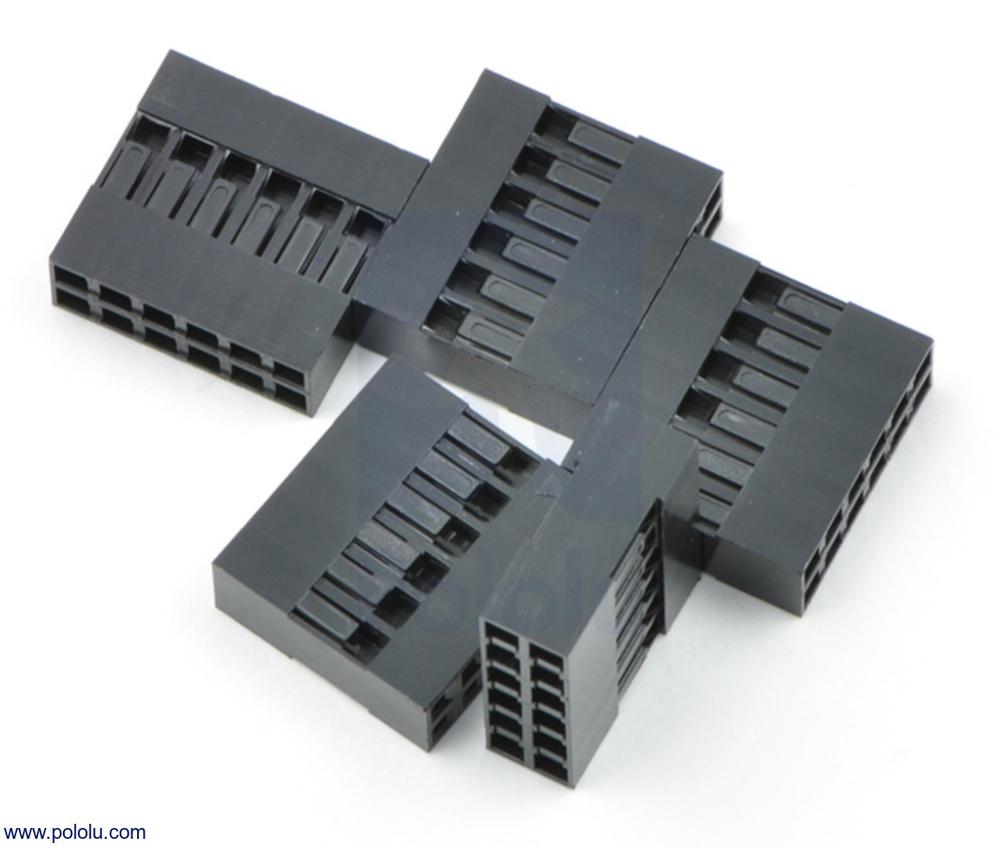 0,1 "(2,54 mm) krimpconnectorbehuizing: 2x6-pins 5-pack