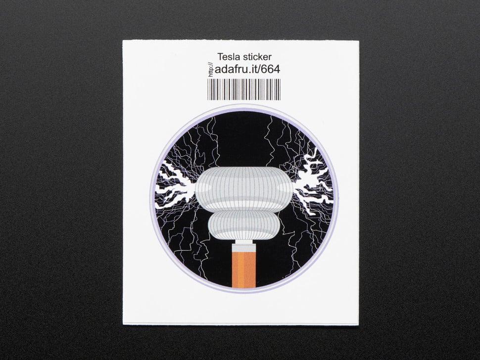 Adafruit Tesla-spoel - Sticker!